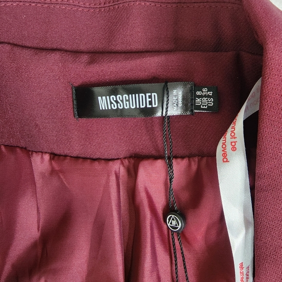 Missguided Plum Tailored Long Sleeve Plunge Belted Tux Jumpsuit size US … - Picture 15 of 16